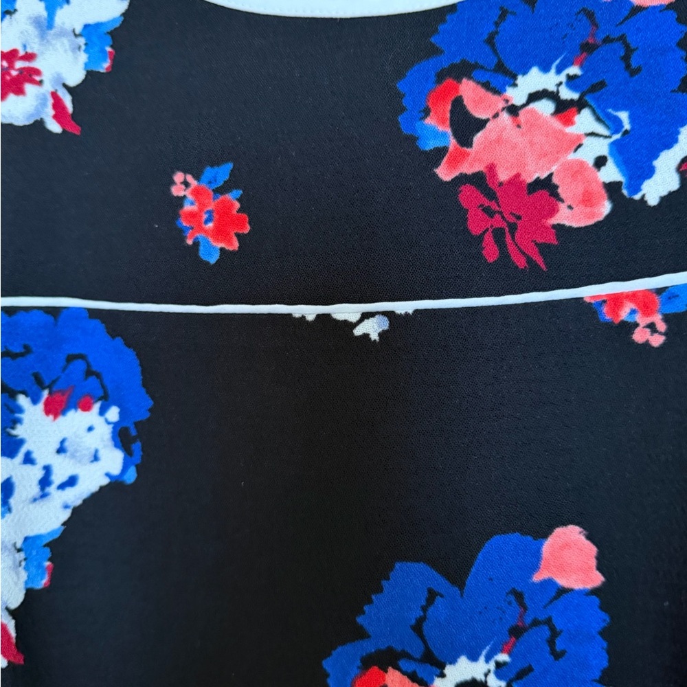 Vince Camuto Black Dress with Red and Blue Floral - Picture 7 of 10